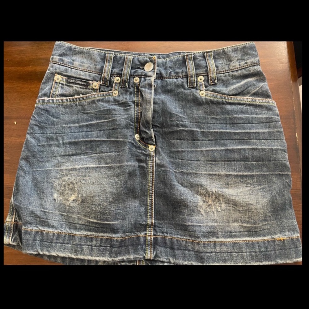 Dolce and Gabbana denim skirt